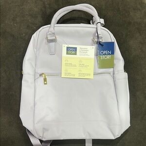 Lilac back pack- great for work, travel, or a diaper bag